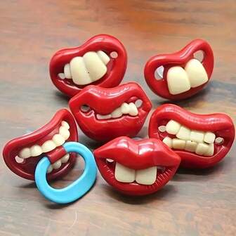 1 st slitstark tuggleksak för hundar - rolig nappdesign med röda läppar och vita borst, tuggleksak för valpar för tandsprickning, lindring av tristess och munhygien, lämplig för små hundar, tillverkad med PetSafe-material för husdjursägare