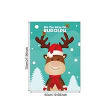 36 piezas/set, Juego de fiesta de Navidad Pega la nariz al reno para póster de fiesta de Navidad, imprimible en casa, actividades, juego de fiesta de vacaciones con 24 pegatinas de nariz, suministros y recuerdos de fiesta de Navidad para adultos - Multicolor - Ver 5