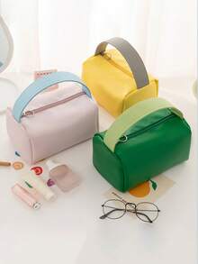 1 szt. Torba do przechowywania makijażu, torba podróżna, torba na pędzle do makijażu, kosmetyczka, przezroczysta kosmetyczka, materiał PU, przenośna kosmetyczka, torba do przechowywania kosmetyków, torba plażowa, niezbędny element podróży, jesienny niezbędnik uniwersytecki, niezbędny element podróży na wakacje, torba podróżna dla kobiet, kosmetyczka, organizer do makijażu