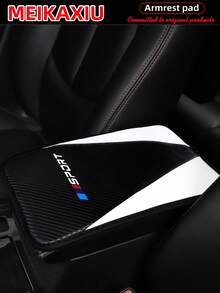 MEIKAXIU 1pc PU Carbon Fiber Leather SPORT New Car Armrest Box Pad, 12.6" X 7.5", Auto Accessories - PU Carbon Fiber Leather SPORT - View 10