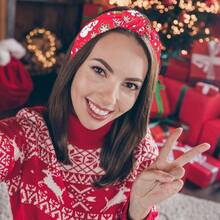 3Pcs Christmas Headbands For Women, Snowflake Santa Snowman Xmas Tree Holiday Knot Hair Hoops, Festive Gift Hair Accessory (Green)