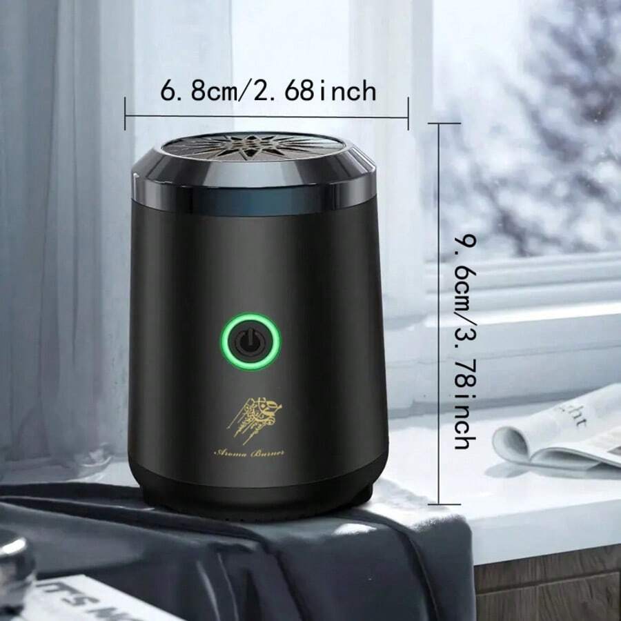 Electric Portable Aroma Diffuser, Middle Eastern Arabic Style Small Electric Incense Burner (Incense Not Included), Dual Use For Home & Car, USB Rechargeable, Suitable For Home, RV, Kitchen, Bathroom, Shower, Hotel, Public Spaces, Great Holiday Gift