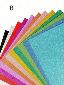 100pcs,Glitter Cardstock Paper For , 10 Sheets 10 Colors Premium Glitter Paper For Crafts, A4 Glitter Card Stock For DIY Projects, Sparkly Paper For Card Making, 250 GSM