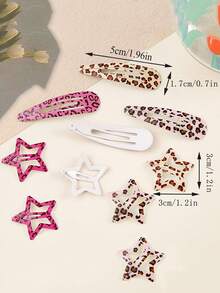 8 Stück Leoparden-Muster Haarclips, vielseitige vintage Leoparden Wassertropfen & Stern geformte Pony Clips, Herbst, Haare, Haaraccessoires, Accessoires, Haaraccessoires für Frauen, Reisen, Haaraccessoires, Accessoires für Frauen, Haaraccessoire, Haaraccessoires für Frauen, Haarstyling, Harzeug, Zeug, Schönheitsaccessoires, Geschenke, Reisen, Geschenke für Frauen, Harzeug, Strumpfhalter