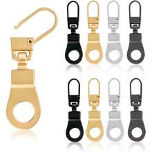 5pcs Zipper Slider Puller Instant Zipper Repair Kit Replacement ForBroken Buckle Travel Bag Suitcase Clothes Zipper Head