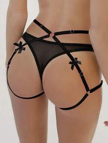 Đồ lót gợi cảm cho nữ có dây đai trang trí co giãn có thể điều chỉnh để giữ chặt mông, Phụ kiện quần áo tán tỉnh cặp đôi ngày lễ - Nhiều màu - Xem 1