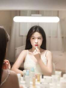1pc Rotatable LED Vanity Mirror Light, Cordless Rechargeable Makeup Mirror Lamp, Smart Bathroom Vanity Light, Dimmable Desk Lamp For Bedroom, Dorm, Study - Multicolor - View 2