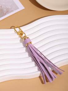 12个彩色仿皮流苏钥匙扣 | 闪亮流苏吊坠，适用于钥匙、包包和钱包 - 时尚女士配饰 - 彩色 - 查看 6