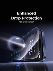 UGREEN 2片装无边框全屏高清屏幕保护膜，兼容 17 Air Pro Max - 無色 - 查看 5