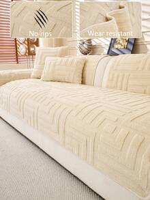 1 Stück Sofakissenbezug für alle Jahreszeiten, moderner minimalistischer rutschfester Sofasitzpolster, staubdicht und waschbar, weich und farbbeständig, tierfreundlicher Schutzbezug, anpassbar für Ecksofas, Schlafzimmer, Büro, Wohnzimmer