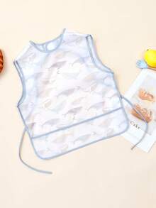 1 Stück Baby Fütterungslätzchen mit Krümelklappe, einstellbares wasserdichtes ärmelloses Zahnen Lätzchen Set, Kleinkind Säugling Andenken Geschenk für Babyparty, 6-24 Monate