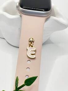 1pc Diamond Encrusted 26 English Letter Charm, Suitable For Silicone Watch Band Decoration - one-size - View 60