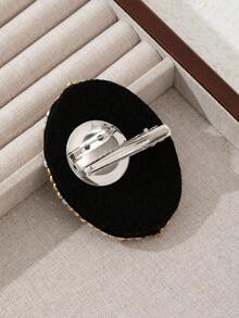 1pc Vintage Style Metallic Shiny Lapel Pin Brooch For Women, Suitable For Daily Wear - classic - View 10