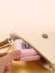 Mini 6-Grid Portable Pill Box, 6-Grid Small Pill Box, Pink Small Pill Box With Medical Element Pattern, 6-Day Storage Box, Initial Travel Pill Box, 6-Grid Portable Pill Box, Daily Vitamin Pill Box, Pocket Wallet Small Pill Box, Letter Id Pendant Storage Box, Earring, Ring, Jewelry Storage Box, Home Must-Have, Travel Must-Have Travel Essentials For Holiday Vacation Medicine Organizer Emergency Kit For Travel For Outdoor First Aid Bag