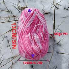 3 团柔软渐变色纱线，钩针和针织纱线，适合日常 DIY 钩针和针织毛衣、围巾、帽子、DIY 工艺品，50 克 * 3，适合初学者