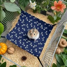 Small Animal Hideaway& Hammock, Cozy House With Roof For Small Pets To Sleep And Hide - Washable Pet Cave& Hideout Corner, Hanging Hammock Hideout Bed, Cage Accessories For Guinea, Hamster, Rat, Glider, Squirrel, Ferret, Kitten, Squirrel, Chinchilla
