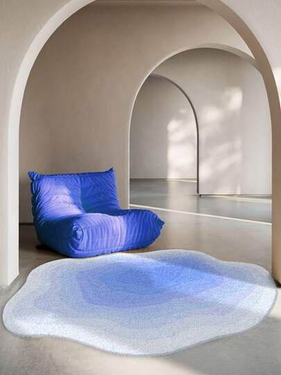 1pc Imitation Cashmere Carpet, Thickened Living Room Sofa And Coffee Table Floor Mat, Irregular Cloud Bed Blanket In The Bedroom, Kitchen Mat, Bedroom Plush Mat