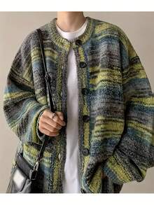 Men Cardigans - Yeşil - Görünüm 5