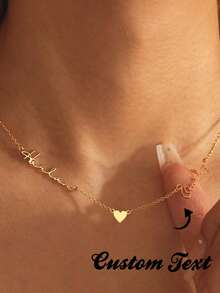 2 Names Necklace With Heart, Personalized Couple Names Necklace, Name Necklace Gift For Mom, Two Name Necklace, Gift For Wife, Mom Of Two