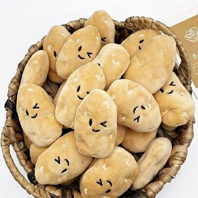 5 件/3 件/1 件土豆毛绒伴侣 - 柔软舒适的毛绒动物，适合所有尺寸，非常适合温暖的拥抱、玩耍和依偎，由柔软的毛绒材料制成，带来极致舒适感，无需电池，非常适合小型宠物、小猫玩具