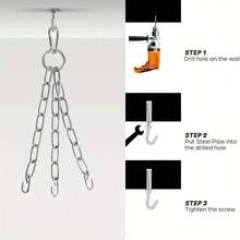 Saco de boxeo colgante, saco de entrenamiento de artes marciales, con ganchos y cadena de acero inoxidable - Sin rellenar