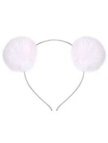 1pc/6pcs Cute Furry Ball Headband, Sweet Children Hair Accessories, Suitable For Autumn/Winter Parties, Holidays, School Events