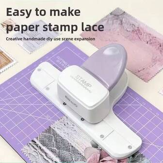 1pc Stamp Floral Embossing Punch, Creative Lace Making Perforator Tool, Suitable For School & Home DIY, Labor-Saving Embossing Tool