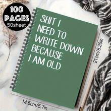 1 Humorous Spiral Notebook - Cover Says "Things I Need To Write Down Because I'm Getting Old" Measures 8.26 X 5.7 Inches - Perfect For Journaling, Planners, And Gifts For Family, Nurses, Parents, Coworkers, And Friends, And A Good Notebook For School