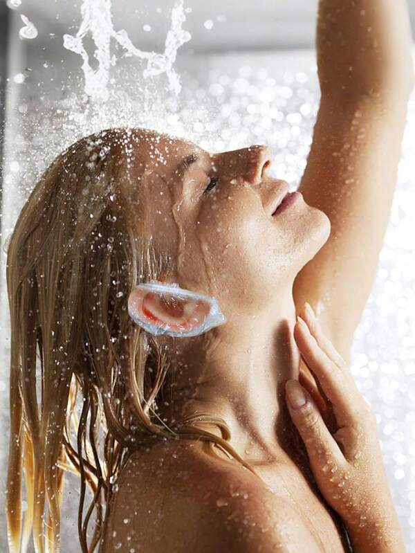 100/50/30/10 piezas Cubiertas desechables para orejas para ducha, gorros de ducha de plástico impermeables, protectores de orejas para teñir el cabello, secador de pelo, baño, protectores de orejas desechables transparentes e impermeables para teñir el cabello