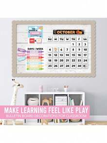 Classroom Calendar, 98 Pieces, Bulletin Board, Hadley Designs, Calendars & Planners, Calendar 2025, Calendar Creative Minimalist, Calendar>Teacher, Yearly Calendars, Calendario 2025-2026, Academic Calendar 2025-2026, Wall Calendar 2025, Numbers Calendar, - 排版 - 查看 5