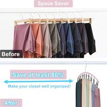 Legging Organizer For Closet, Metal Yoga Pants Hanger W/Rubber Coated 1 Pack W/10 Clips Hold 10 Leggings, Hangers Space Saving Hanging For Closet Organizers And Storage - 粉色 - 查看 5