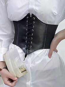 1 件宽铆钉腰带，复古时尚朋克铆钉 Y2K 风格腰带，适合毛衣、外套 - 方釘 - 查看 6