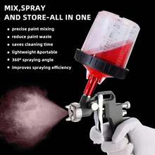 Single-Use Spray Gun Canister Set - 600ML Inner Container Replaceable Spray Gun Canister For Car Sheet Metal, No-Wash Paint Cup, Inner And Outer Cups, 50 Sets In A Combination Pack - Single-use Spray Gun With Integrated Inner and Outer Cups - View 4