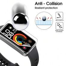 Compatível com Huawei Band 10 9 8 Película de Hidrogel Banda Inteligente Protetor de Tela Anti-Arranhões Flexível Durável Não Vidro Película Protetora Acessórios de Smartwatch - Filme de hidrogel 3PCS - Visão 3
