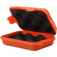 FILFEEL - Caja de plástico a prueba de golpes para exteriores, caja de supervivencia hermética, caja de transporte pequeña (S-naranja) - Negro - - Ver 1