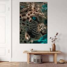 1pc Leopard Print/Cheetah Wall Art - Modern Animal Poster Painting With Bold Black Spots, Frameless Canvas For Living Room, Bedroom, Office Decor - Housewarming Gift, Spring/Summer Home Decoration, Leopard Decor, Bedroom Artwork, Contemporary Artwork, Highquality Print, Interior Designers - Multicolor - View 14