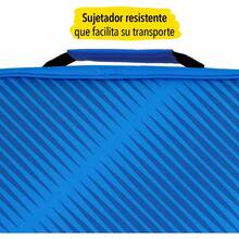 Five Carpeta con Cierre de 5cm (2) 3 arillos, carpeta de archivo expandible de 6 bolsillos, hasta 880 hojas.Azul 72534 - Azul - Ver 3