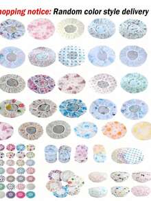 15/10/8/5/3/1 pieza Gorro de ducha floral multicolor grueso, gorro de ducha grueso impermeable, gorro de ducha reutilizable impermeable y resistente al aceite, para cocinar o protección contra el polvo, de material EVA y diseño elástico, adecuado para mujeres, spas y salones de belleza, de vuelta a la escuela, artículos esenciales de viaje y vacaciones, accesorios para el cabello para mujeres