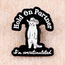 1pc Cartoon Slogan Enamel Lapel Pin - Cute Badge For Backpacks And Clothes Jewelry Costume Accessories Bag Charms Office Accessories