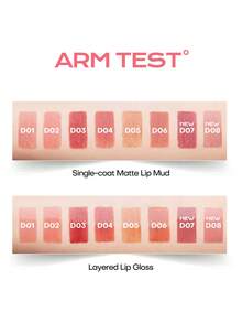 MISTINE Double Ended Lip Gloss 1.5g+1.5g Color Holding Lip Glaze Hydrating Lip Jelly Moisturizing Multi Use Lip Tint Natural Look D08