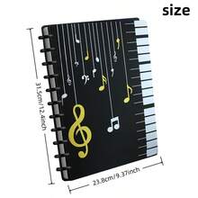 1 pieza Carpeta de música con agujero de seta, carpeta de partituras, portapartituras de 12.4 X 9.37 pulgadas, organizador de partituras con 20 páginas encuadernadas en espiral, almacenamiento de partituras