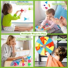 40/80 Pcs Building Toy Bath Toy Suction Cup , Sensory Suction Bath Toys For Toddler, Kids Suction Fidget Toys Suction Cup Toys For Windows Travel Stress Relieve Toys - Multicolor - View 3