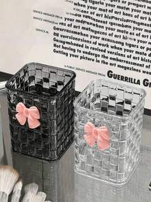 Transparent Desktop Pen Holder & Storage Box, Desk Organizer For Students, Office, Home Use