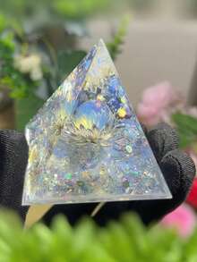CUPIDCRYSTAL 1 Piece Of Zodiac Orgone Pyramid, Amethyst, Home Decoration, A Gift For Family And Friends,Crystals And Stone,Energy Amplifier,The Best Choice Of Crystal Gifts - 5cm/1.97in - View 4