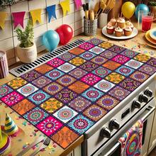 Tapis de protection de cuisinière, tapis de séchage d'ustensiles, tissu lavable antidérapant et résistant aux rayures, convient pour cuisinière à gaz, table de cuisson à induction, machine à laver, sèche-linge, dessus de table en verre, housse pour électroménager de cuisine, accessoire de vaisselle artistique, protection latérale de cuisinière