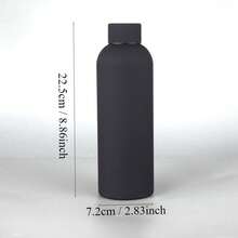 1 Stück doppelwandige Edelstahl Vakuumisolierte Flasche in einfarbig kreativem Design mit kleiner Öffnung, Yoga Flasche, Sommer Sport Wasserflasche, verschiedene Farben, geeignet als Geschenk zur Einschulung, zu Feiertagen und Geburtstagen für Jungen und Mädchen, für Büro, Zuhause und als isolierte Reiseflasche, mit glatter Gummi-Oberfläche