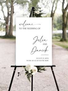 Wedding Welcome Sign, Luxury Wedding Ceremony Decor - Multicolor - View 2