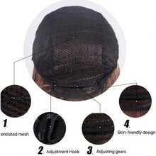 Parrucca sintetica marrone dritta con frangia, 20 cm, parrucca corta leggermente riccia alla moda per uomo, indossabile quotidianamente, adatta per costumi di moda, cosplay e feste a tema anime - Castano - Visualizzare 8