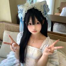 Pink Blue Black Cat Ear Headband Hair Clip Sweet Lolita Cosplay Hair Clip Cat Girl Hair Accessory Suitable For Wearing At Comic Con Events - 藍色髮帶 - 查看 4