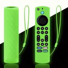 1pc Luminous Silicone Remote Control Shell Cover, Suitable For Firestick 4K Max//Insignia/Pioneer/Omni Series Alexa Voice Luminous Remote Control Protective Cover, With Lanyard - Multicolor - View 11
